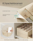 Set of 6 Drawer Organisers – Fabric – Sand Beige – 120 Compartments