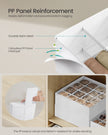 Set of 4 Drawer Organisers – Fabric – Cloud White – 80 Compartments
