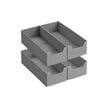 Set of Foldable Drawer Organisers – Fabric – Dove Grey – Includes Dividers