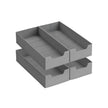 Set of Foldable Drawer Organisers – Fabric – Dove Grey – Includes Dividers