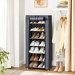 7-Tier Shoe Organiser – Non-Woven Fabric – Grey – Dustproof Design