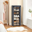 7-Tier Shoe Organiser – Non-Woven Fabric – Grey – Dustproof Design