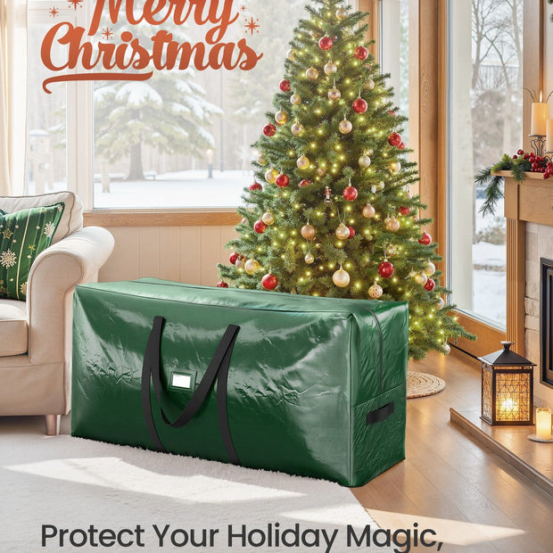 Artificial Tree Storage Bag – Tear-Resistant PE – Red – Heavy Duty with Zip and Reinforced Seams