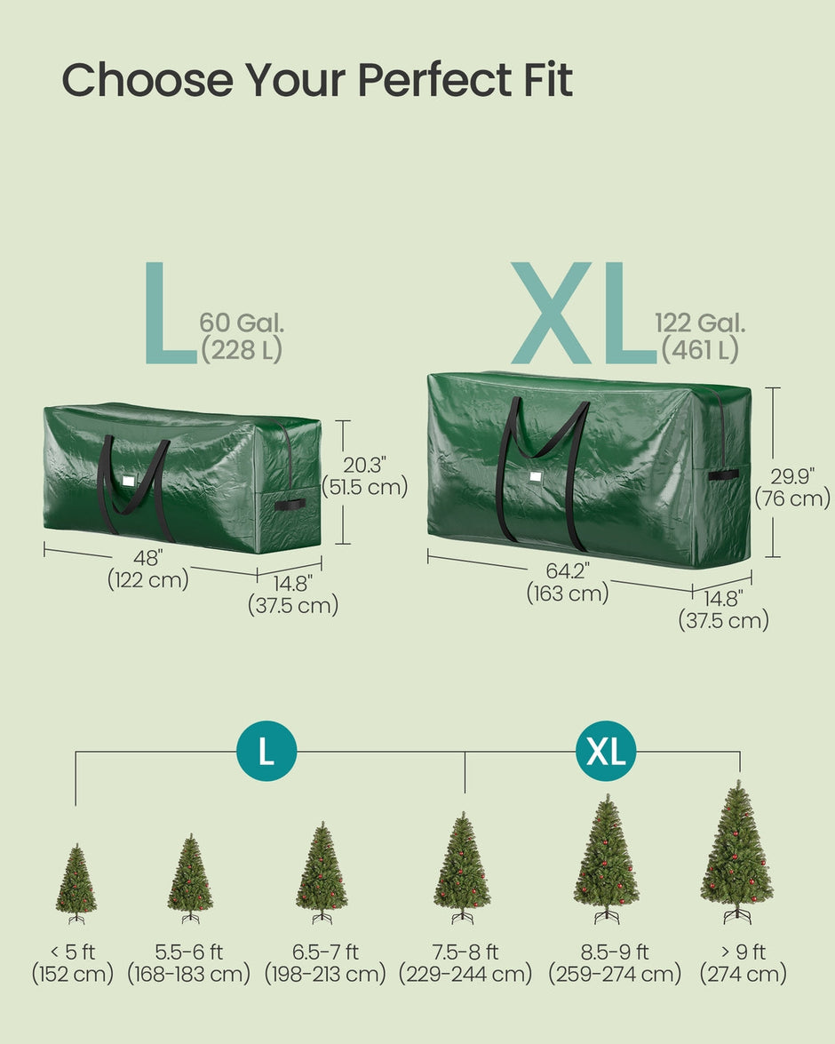 Artificial Tree Storage Bag – Tear-Resistant PE – Red – Heavy Duty with Zip and Reinforced Seams
