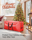 Artificial Tree Storage Bag – Tear-Resistant PE – Red – Heavy Duty with Zip and Reinforced Seams