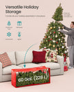 Artificial Tree Storage Bag – Tear-Resistant PE – Red – Heavy Duty with Zip and Reinforced Seams
