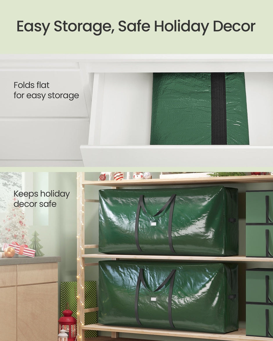Artificial Tree Storage Bag – Tear-Resistant PE – Red – Heavy Duty with Zip and Reinforced Seams