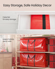 Artificial Tree Storage Bag – Tear-Resistant PE – Red – Heavy Duty with Zip and Reinforced Seams