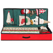 Underbed Storage Bag – Fabric – Green and Red – Foldable with Divider and Dustproof Zipper