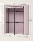 Collapsible Portable Wardrobe – Fabric – Grey – With 2 Clothes Rails