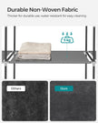 Portable Clothes Wardrobe – Fabric – Grey – Large Capacity with 2 Hanging Rails and 4 Side Pockets