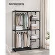 Foldable Wardrobe – Fabric – Black – Freestanding with Clothes Rails