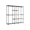 Freestanding Wardrobe – Fabric – Black – Portable Design with Clothes Rails and Shelves