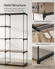 Freestanding Wardrobe – Fabric – Black – Portable Design with Clothes Rails and Shelves