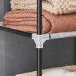 Portable Closet – Metal Frame & Non-Woven Fabric – Grey – 6 Shelves & 2 Hanging Rails
