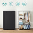 Portable Wardrobe – Non-Woven Fabric – Black – 6 Shelves and 1 Hanging Rail