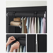 Portable Wardrobe – Non-Woven Fabric – Black – 6 Shelves and 1 Hanging Rail
