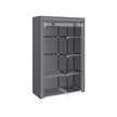 Portable Wardrobe – Non-Woven Fabric – Grey – 6 Shelves and Hanging Rail