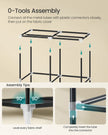 Portable Closet – Fabric – Ink Black – Large Capacity with 3 Hanging Rails and Shelves