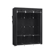 Portable Wardrobe – Fabric – Black – Large Capacity with 3 Hanging Rails and Shelves
