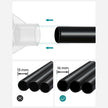 Portable Wardrobe – Fabric – Black – Large Capacity with 3 Hanging Rails and Shelves