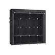 Portable Clothes Wardrobe – Fabric – Grey – Large Capacity with Shelves and Pockets
