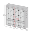 Portable Closet – Fabric – Grey – 4 Hanging Rods, Shelves, and Cover
