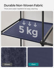 Portable Closet – Fabric – Dark Blue – Large Capacity with 4 Hanging Rails and Shelves