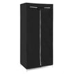 Canvas Hanging Rail Wardrobe – Fabric – Black – Includes Shelves and Storage Space