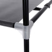 Canvas Hanging Rail Wardrobe – Fabric – Black – Includes Shelves and Storage Space