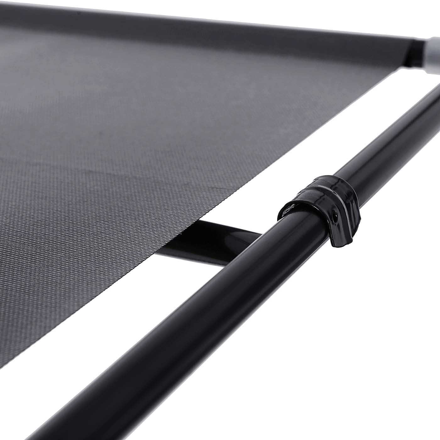 Canvas Hanging Rail Wardrobe – Fabric – Black – Includes Shelves and Storage Space