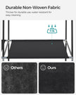 Fabric Wardrobe – Canvas – Ink Black – Double Hanging Rails and Shelves