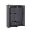 Fabric Wardrobe – Non-Woven Fabric – Black – Clothes Storage Organizer with Viewing Windows and Shelves