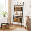 Set of 3 Foldable Storage Boxes – Non-Woven Fabric – Brown – with Lids and Handles