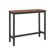 Bar Table – Metal – Rustic Brown and Black – Industrial Design, Easy Assembly