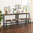 Bar Table – Metal – Rustic Brown and Black – Industrial Design, Easy Assembly