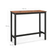 Bar Table – Metal – Rustic Brown and Black – Industrial Design, Easy Assembly