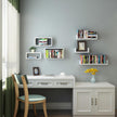Rectangular Wall Shelves – Wood – White – Set of 3 Floating Shelves with 15 kg Weight Capacity