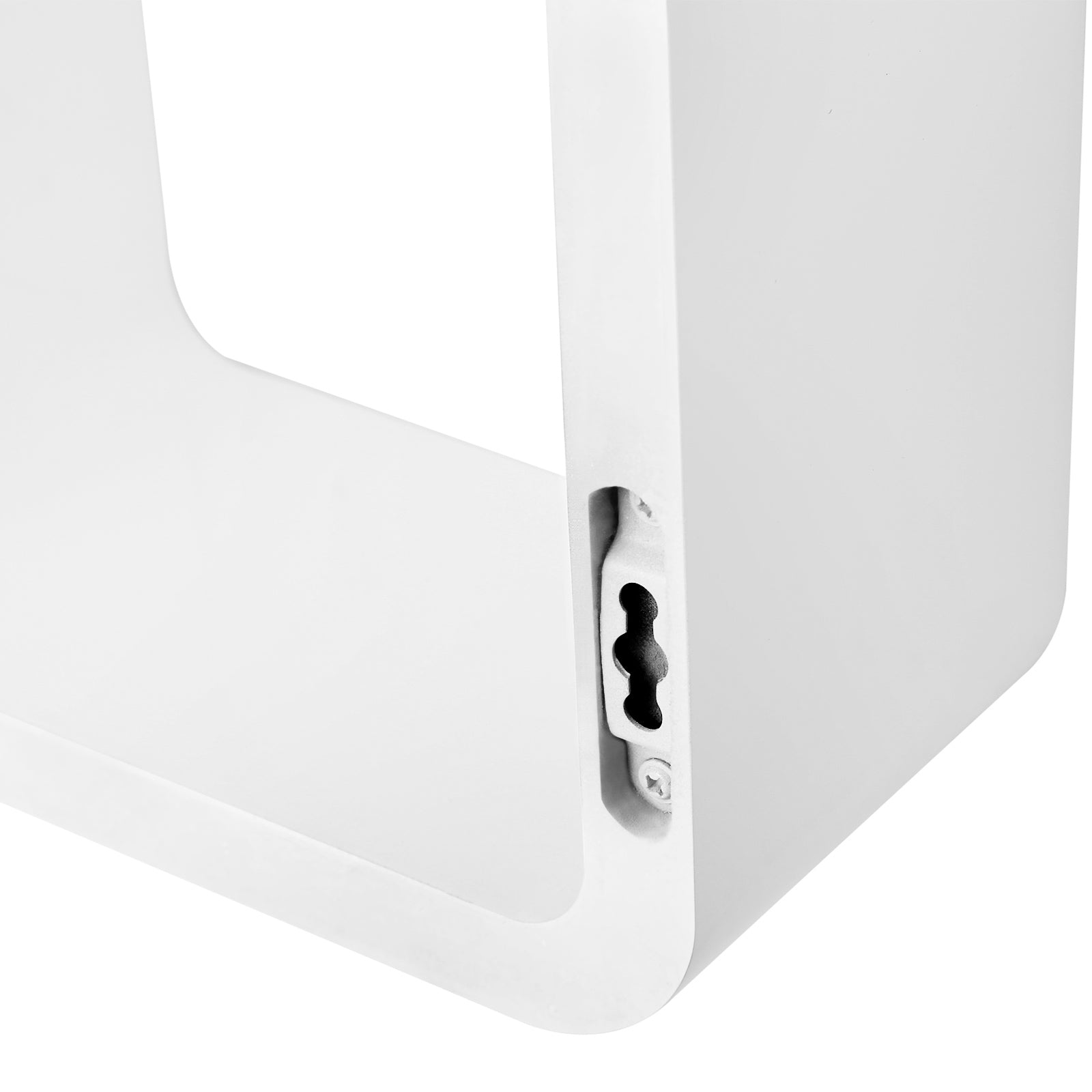 Rectangular Wall Shelves – Wood – White – Set of 3 Floating Shelves with 15 kg Weight Capacity