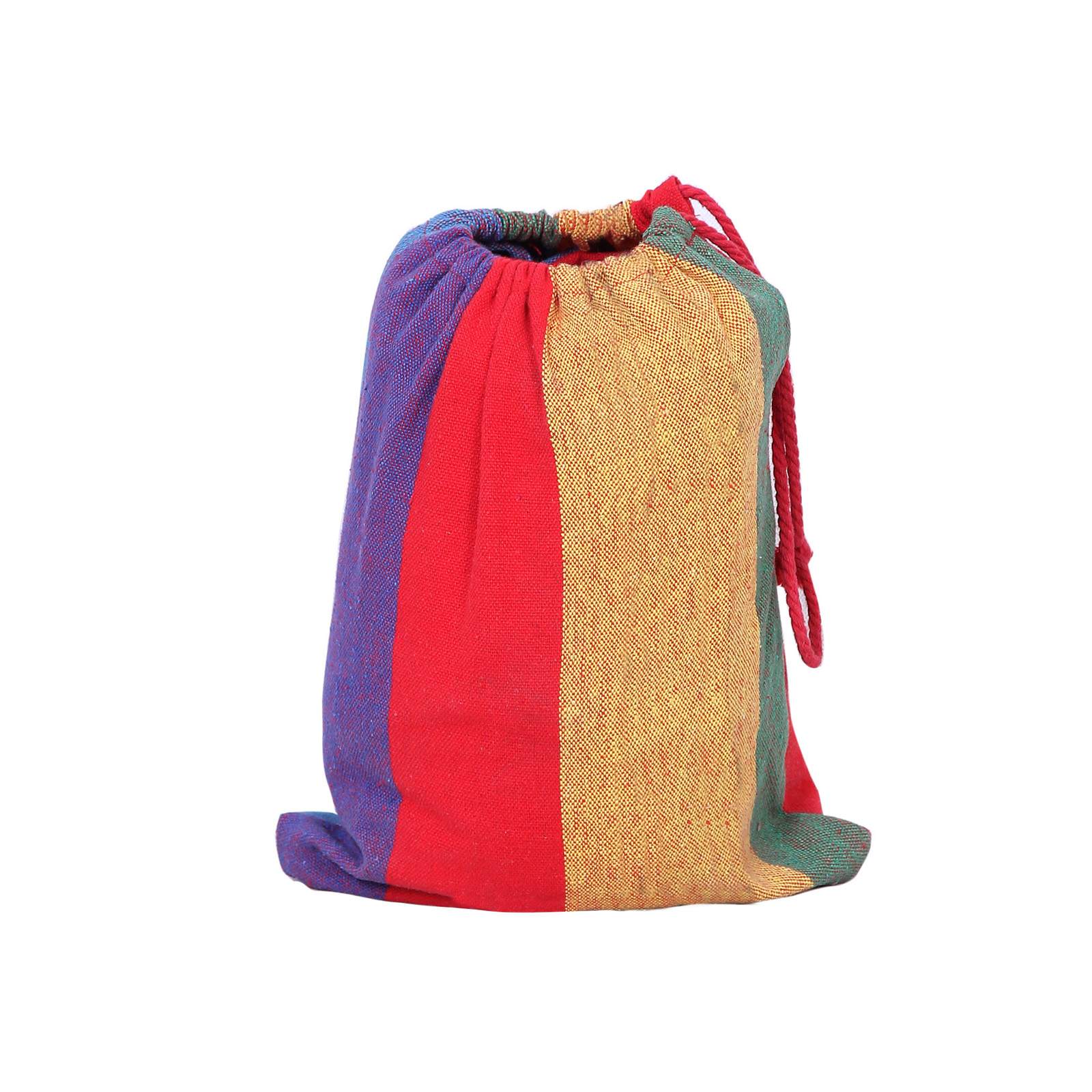 Portable Cotton Hammock – Red Orange – 210 x 150 cm – Supports 300 kg