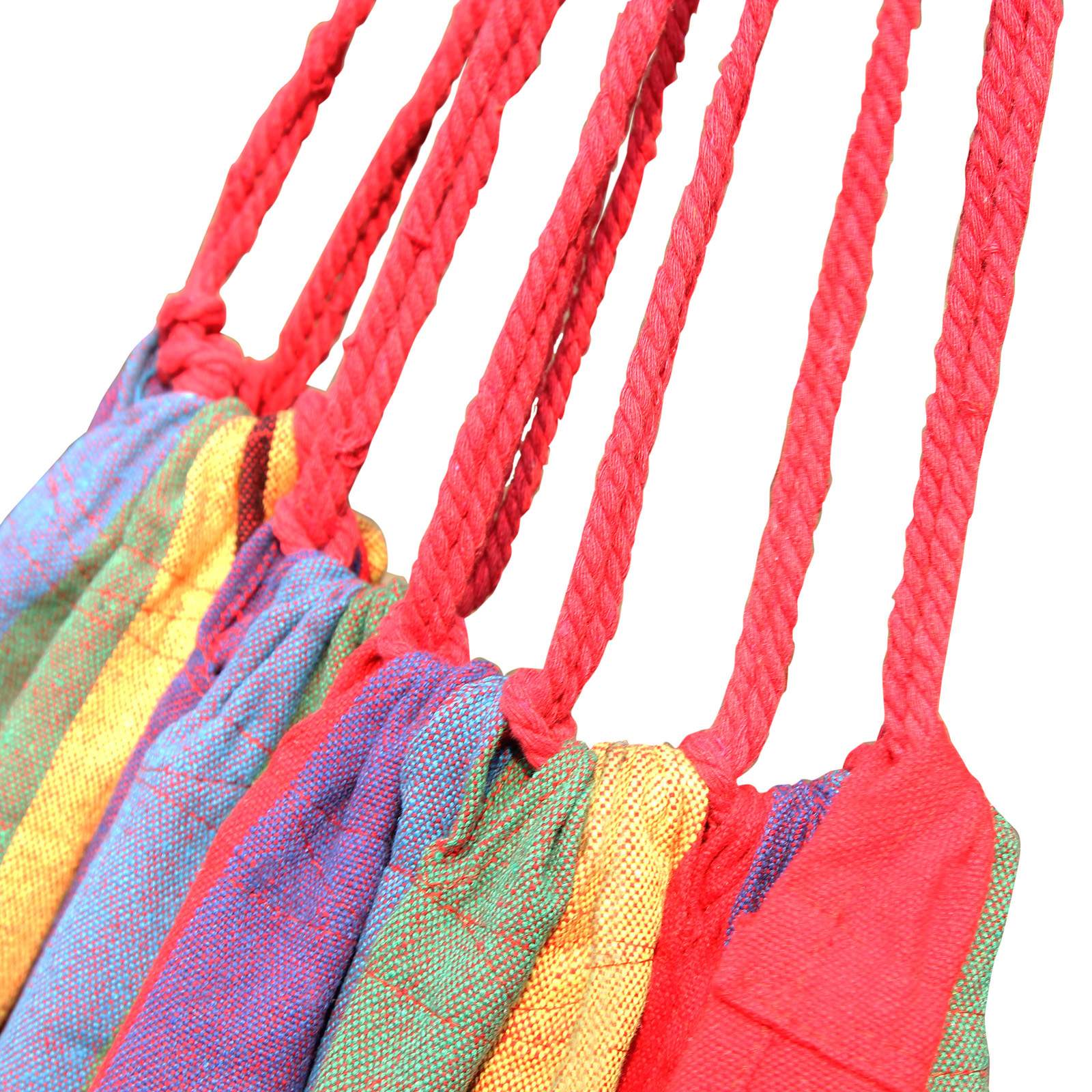 Portable Cotton Hammock – Red Orange – 210 x 150 cm – Supports 300 kg