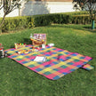 Picnic Blanket – Waterproof Fabric – Red Tartan – Includes Carrying Handle, 195 x 150 cm