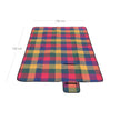 Picnic Blanket – Waterproof Fabric – Red Tartan – Includes Carrying Handle, 195 x 150 cm