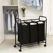 Laundry Cart – Fabric – Beige – 3 Removable Bags on Wheels