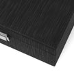 Jewelry Box – Wood – Black – Lockable with Removable Divider and Foldable Tray
