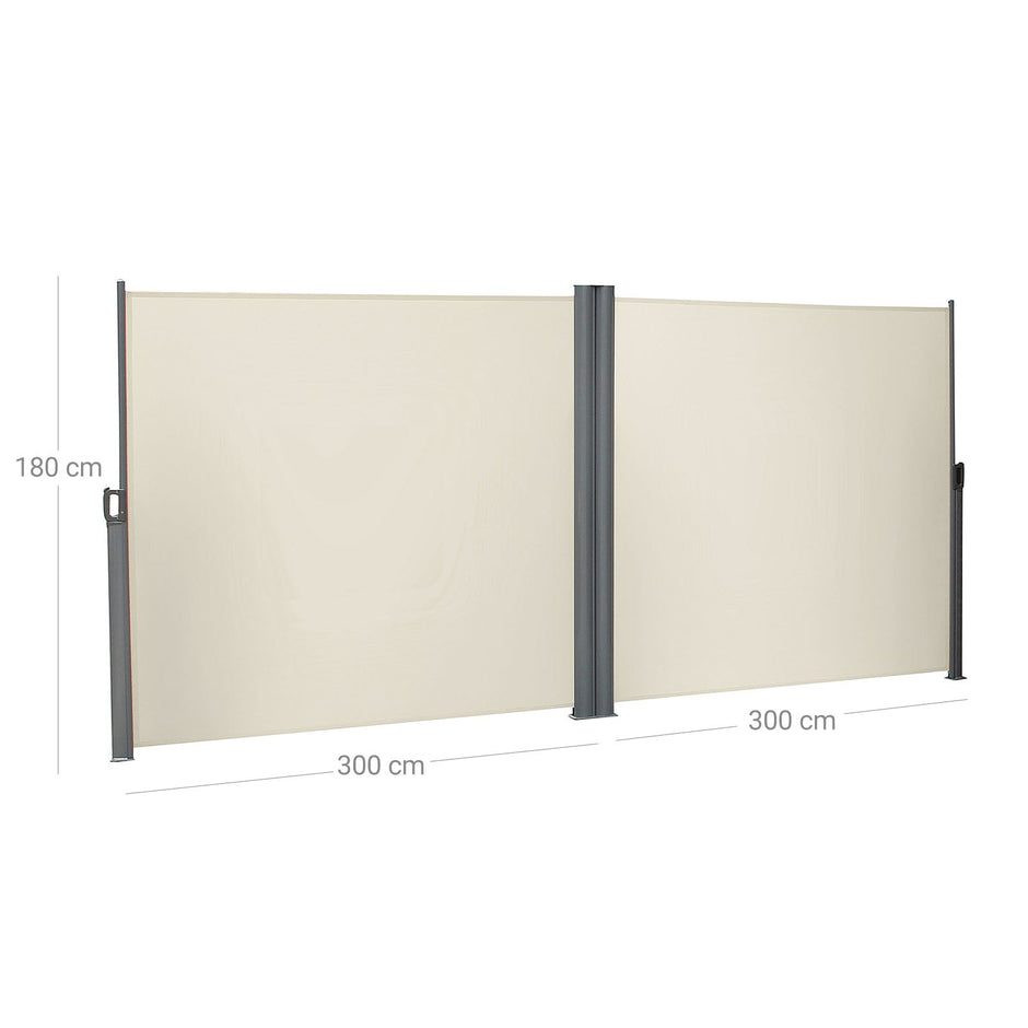 Retractable Awning – Polythene Fabric – Smoky Grey – Privacy Protection and Sun Shade
