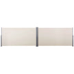 Retractable Bilateral Awning – Thickened Polyester Fabric – Beige – Double Side Privacy Protection