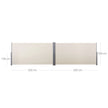 Retractable Bilateral Awning – Thickened Polyester Fabric – Beige – Double Side Privacy Protection
