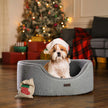 Reversible Dog Bed – Washable Fabric – Grey – Extra Large Size