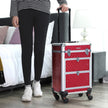 Rolling Trolley Cosmetic Case – ABS – Red – Spacious and Travel-Friendly Design 34 x 27 x 57 cm